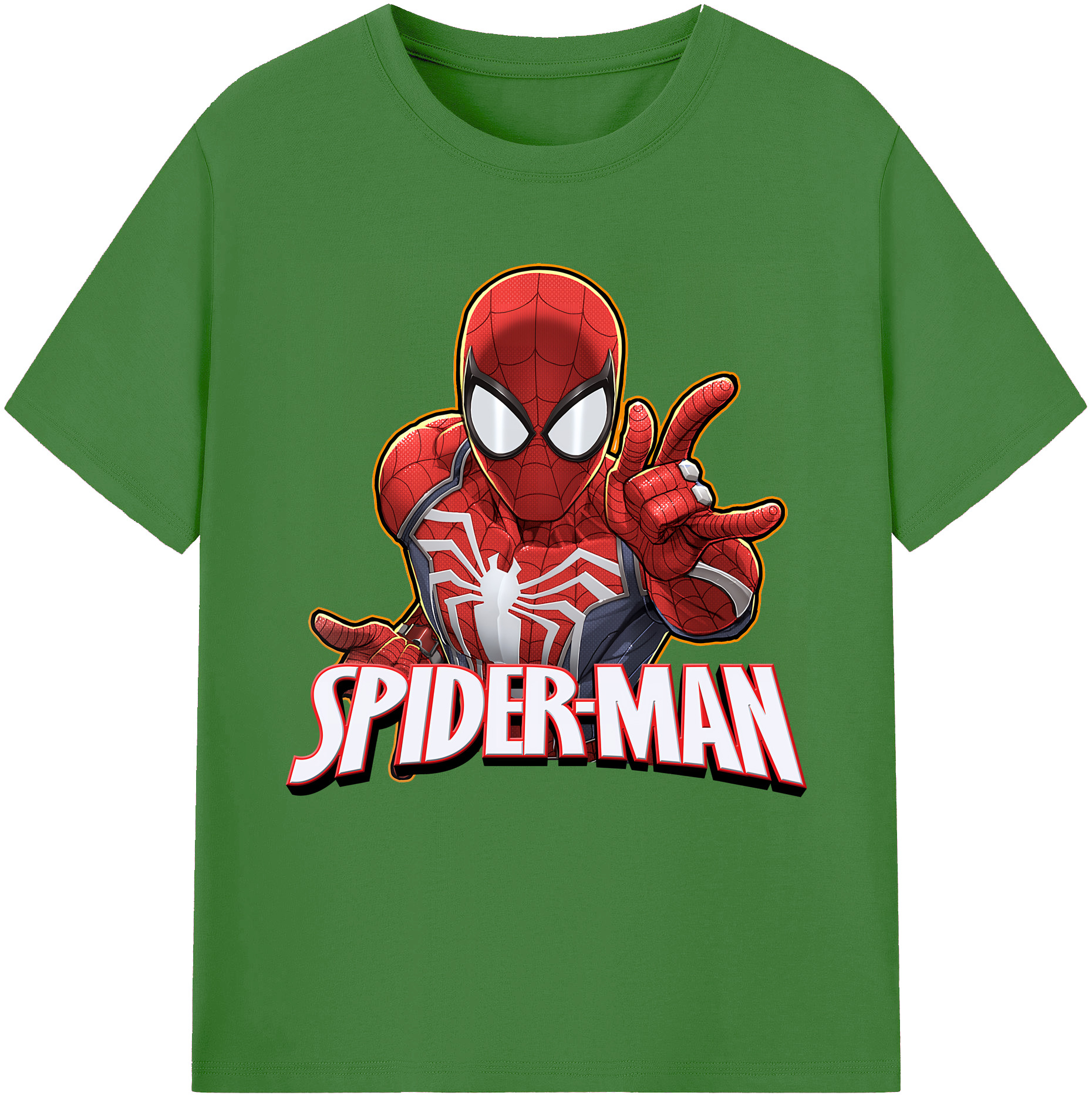 （画像用） Spider Man スパイダーマン レディースカジュアルプリントTシャツ（綿100％）